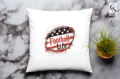 Vintage Football Life Grunge Clipart Sublimation PNG Product Image 3