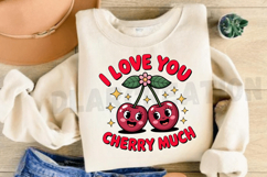 Valentine Day I Love You Cherry Much PNG Design Product Image 3