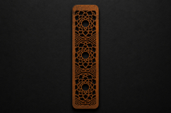 Intricate Geometric Mandala Laser Cut Wooden Bookmark Product Image 1