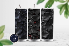 Black Rose Petals Pattern digital papers | Roses pattern Product Image 2