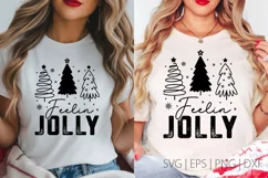 Feelin' Jolly SVG PNG Design, Christmas SVG Design Product Image 2