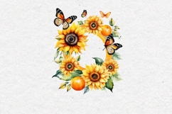 Watercolor Sunflowers Frame, PNG Product Image 2