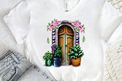 Flower Doors Watercolor PNG Clipart Product Image 2