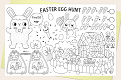 Easter egg hunt coloring activity placemats kit Product Image 3