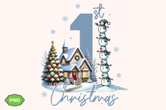 Santa Claus 1st Christmas Sublimation, first Christmas PNG Product Image 3