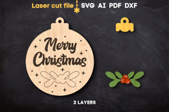 Christmas Ornament SVG laser cut files for Glowforge Product Image 3