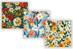 Vintage Spring Garden Digital Pattern, Spring Digital Paper Product Image 3