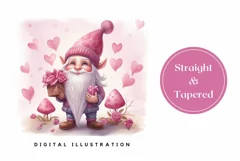 Valentine's Day Tumbler Sublimation, Cute Gnome Tumbler PNG Product Image 3