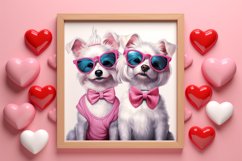 Cute Couple Animal Valentine Clipart, Valentines Day Couplet Product Image 3