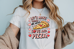 Love And Pizza Cute Illustration For Valentines Day Or Pizza Product Image 3