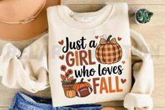 Just a Girl Who Loves Fall PNG, Autumn PNG Design Product Image 3