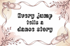 Dance Font, Groovy Ballet Font, Dancer Alphabet Letters Product Image 3