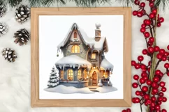Fairy Christmas House Sublimation Clipart, Fairy Christmas Product Image 3