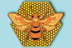 Bee 3D Multilayer SVG/ Bee 3D mandala Product Image 3