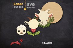 Goat SVG laser cut file for Glowforge Product Image 3