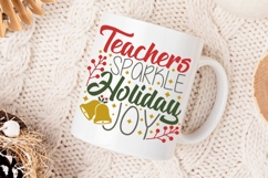 Teachers Sparkle Holiday Joy Svg, Christmas Teacher Svg. Product Image 4