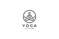 Infinity Yoga Logo Design Vector Illustration Product Image 3