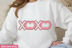 XOXO PNG, Retro Valentine Sublimation PNG Product Image 3