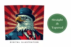Pop Art Eagle Tumbler Design, American Flag Tumbler Wrap Product Image 3