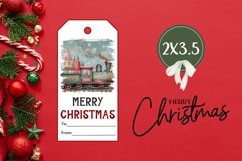 Cozy Christmas Gift Tags, Christmas Train Gift Tag Printable Product Image 3
