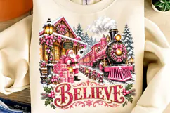 Vintage Santa Christmas PNG, Christmas Sublimation Product Image 3