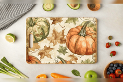 Vintage Fall Pumpkins Cutting Boards sublimation Design Product Image 3