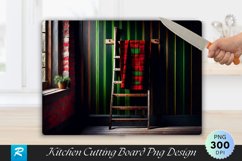 Wooden Ladder with Plaid Blanket Rustic Wall Cutting Board Product Image 1