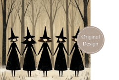 Cartoon Halloween Witch Tumbler, Spooky Witches PNG Product Image 3