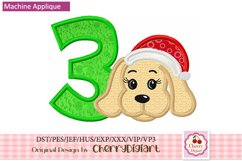 Christmas puppy Numbers machine embroidery bundle 2112A B Product Image 5