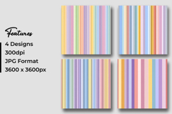 Pastel Stripes Pattern Digital Paper Product Image 3