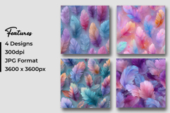 Pastel Feather Digital Paper Pattern Product Image 3
