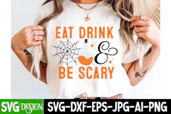 Eat Drink & Be Scary SVG Cut File,Eat Drink & Be Scary PNG Product Image 2