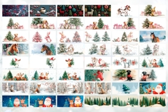 Cartoon Christmas Mug Bundle, Winter Animals Mug Designs Product Image 3