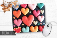Whimsical Hearts Pattern Mouse Pad PNG Design Product Image 1