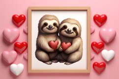 Couple Animal Valentines Day Clipart, Watercolor Couple Product Image 3