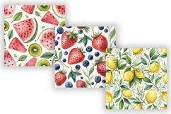 Fruit Seamless Patterns Digital Paper, Seamless Watercolor Product Image 3