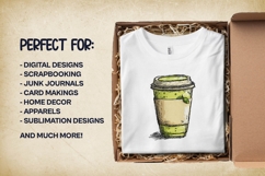 Matcha Lemon Cream Latte Clipart Bundle 4 PNG Product Image 3