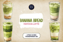 Banana Bread Latte Clipart Bundle 4 PNG Product Image 1