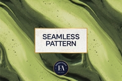 Spilled Matcha Texture, Green Abstract Liquid Digital Paper Product Image 3