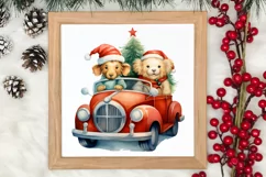 Christmas Animal Safari Clipart, Christmas Animal PNG Product Image 3