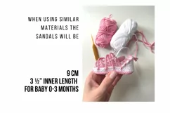 Baby summer sandals 0-3 months gladiator crochet pattern Product Image 5