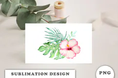 Watercolor Tropical Flowers Bouquet png Product Image 3