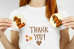 Farm Pumpkins Car Coaster PNG, Floral Car Coaster Template Product Image 3