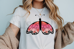butterfly, hearts, stars, love, pink, orange, black, vector, illustration, cute, digital art, whimsical, romantic, pattern, wings, insect, valentines day, design element, graphic, clip art, drawing, stylized, gradient, cartoon, isolated, spring, summer, n