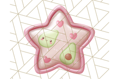 Cute Puffy Star Clipart PNG, 3D Glossy Pastel Stars Clip Art Product Image 3