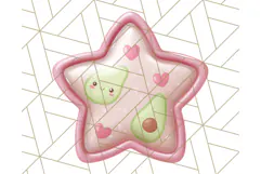 Cute Puffy Star Clipart PNG, 3D Glossy Pastel Stars Clip Art Product Image 3