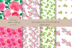 Wildflowers Digital Patterns.Scrapbooking Patterns. Product Image 1