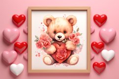 Vintage Valentines Day Flowers Clipart Product Image 3