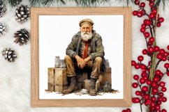 Funny Christmas Boy At Home Clipart Sublimation Product Image 3