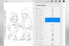 100 Procreate Winter Kids Stamp Brushes Product Image 3
